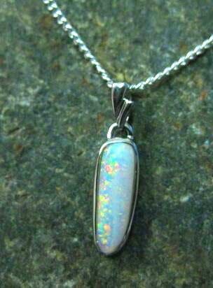 op04 - Sterling silver crystal opal pendant - buy bulk